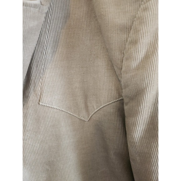 Vintage Men's Sheplers Western Corduroy Blazer Jacket Tan Size 46L Brown Buttons - Picture 6 of 11